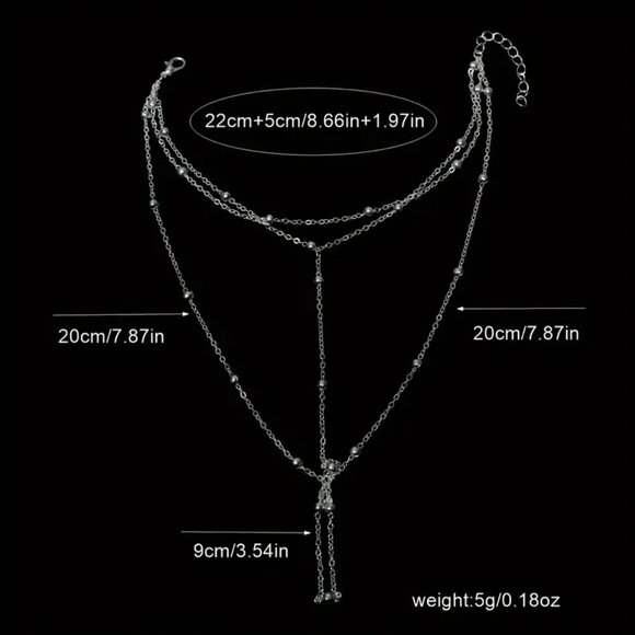 FULL~FOOT ANKLET in Silver - Picture 2 of 2